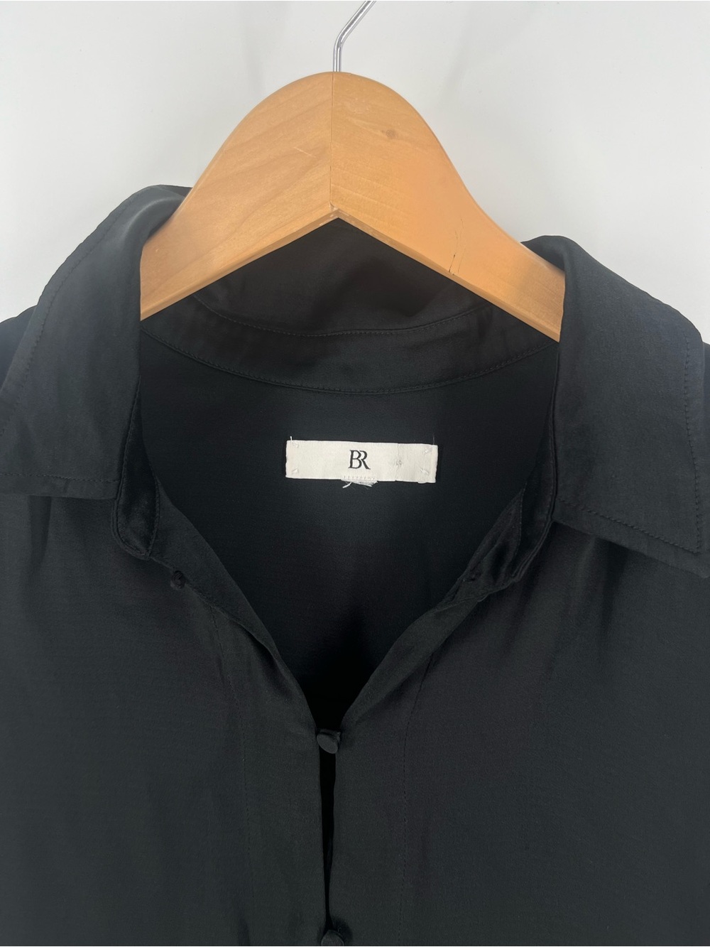 Classic Black Button-Down Blouse - Women - Picture 9 of 9